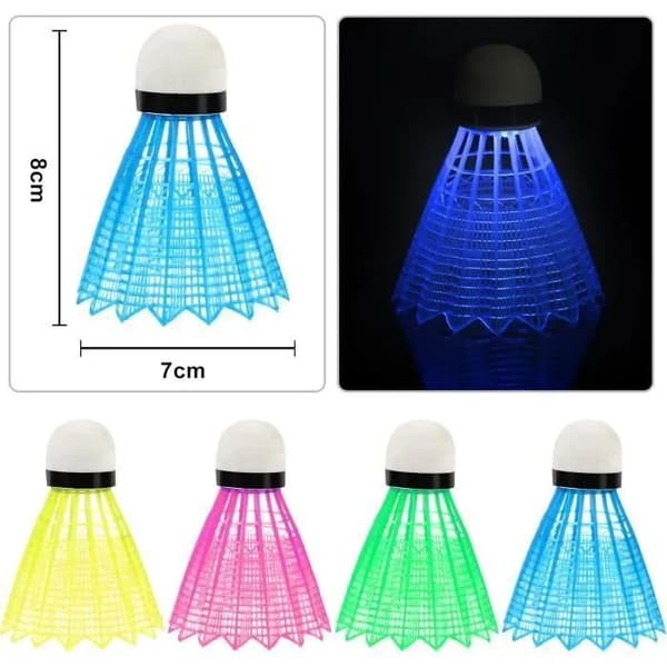 LED Badmintonbollar, 12-pack, Nylon, Elastiska band, Inomhus Utomhus