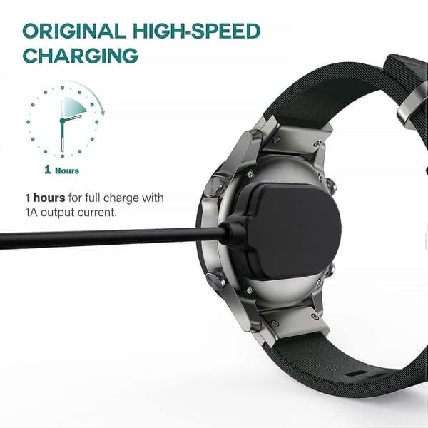 Klockladdningsdatakabel zruxe för Garmin MARQ (Gen 2), 1 m, USB-C-svart