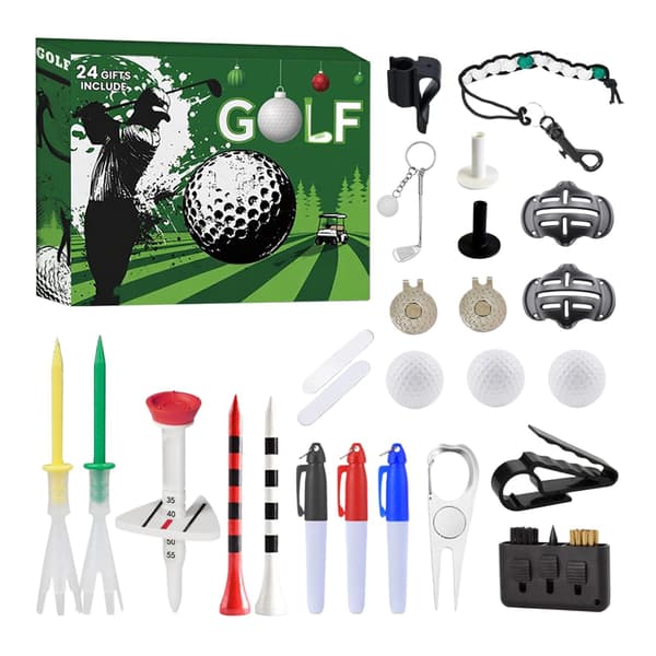 Golf Adventskalender 24 dagar julnedräkning, heminredning minnessak för pappa make