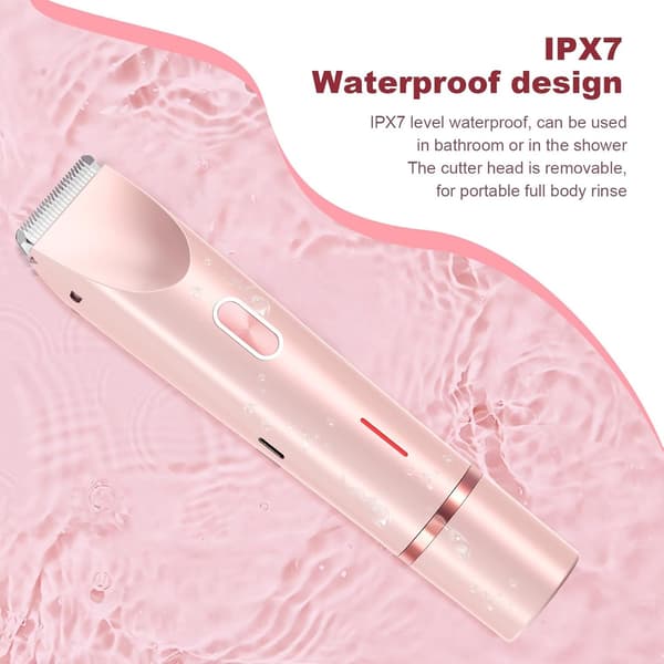 Kvinders 2-i-1 Genopladelig Epilator, Våd- og Tørbrug, Pink - til Ben og Underarme