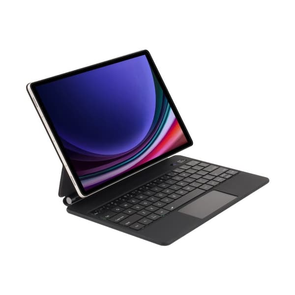 Nahkakotelo magneettisella Bluetooth-näppäimistöllä Samsung Galaxy Tab S9 FE:lle