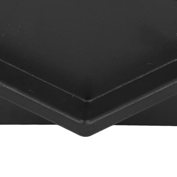 Duschdraperistångshållare, Fyrkantig Väggfäste, Svart, 2-pack, Badrumsbehållare