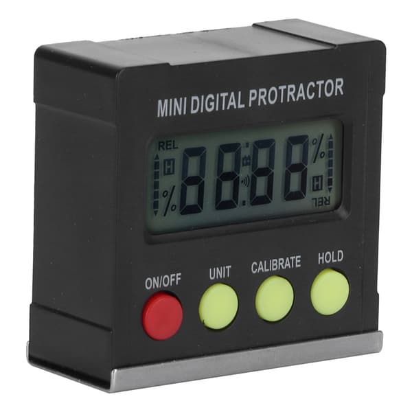 Mini digital vinkelmätare inklinometer, 360 grader, elektroniskt vattenpass med magnetisk bas