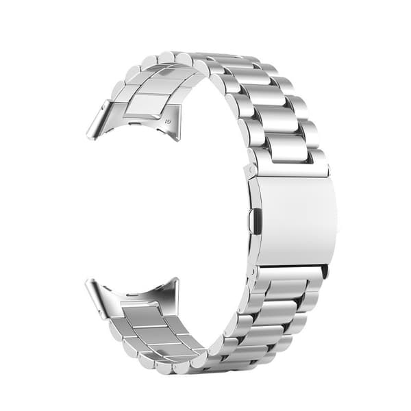 Armband i rostfritt stål för Google Pixel Watch, silver, 18 cm längd, justerbar 13,9-22 cm handled