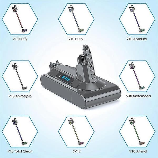 Erstatnings V10 Batteriadapter 25.2V+Filter til V10 SV12 V10 Animal Absolute Reminder Dark gray