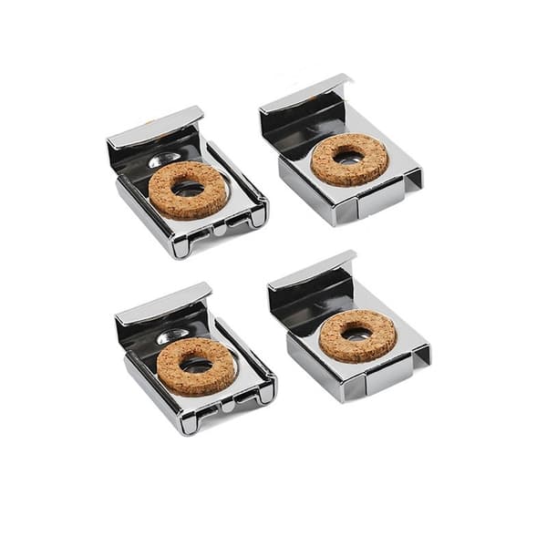 Spegelfästen för glas, 4-pack silver, järn, säker väggmontering