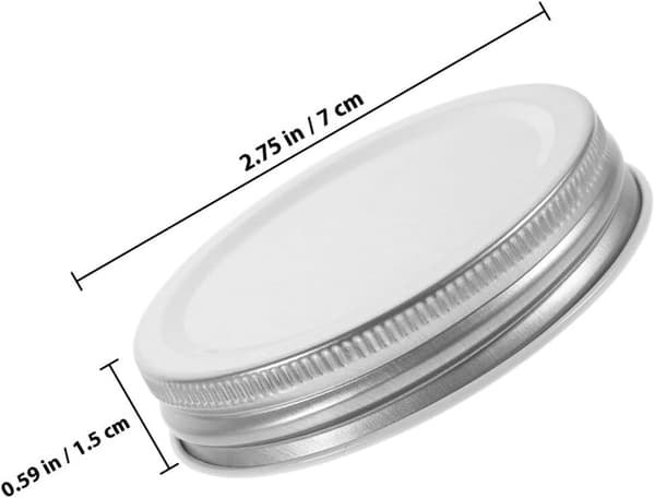 20-pack 70 mm silverburklock med bred öppning - läckagesäkra konserveringslock i metall för hemkonservering