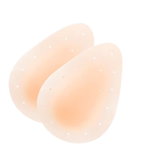 Sømløse dråpeformede push-up BH-innlegg, beige, silikon, usynlige løfteputer