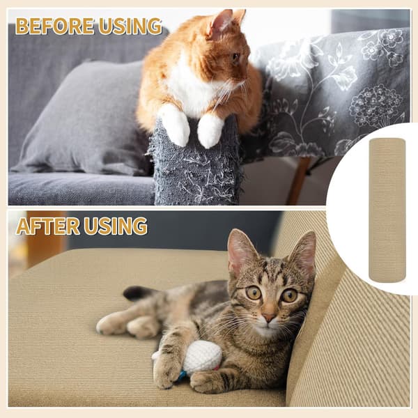Selvklæbende kradsemåtte til katte, anti-ridsebeskyttelse til sofa og døre, 2m x 30cm, polyester