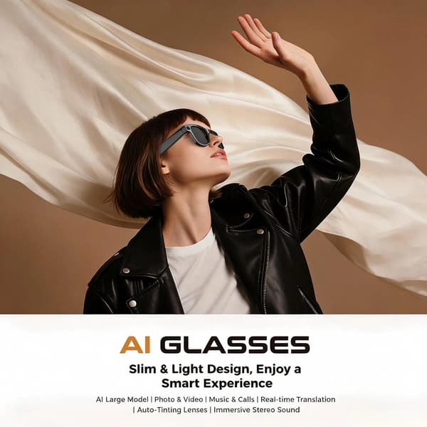 Smarte videoglass med HD-kamera og Bluetooth-tilkobling