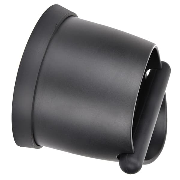 Stor kaffeboks i plast, beholder for espressogruter, svart