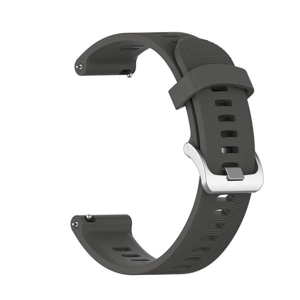 Silikoneurrem til Garmin Forerunner 245, 20 mm, grå, sportsrem
