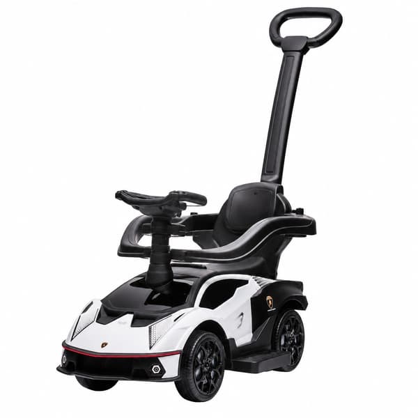 Ride-On Bil Walker til Børn, Hvid, PP og Stål, 86.5x40x89.5 cm, 2-i-1 Klapvogn