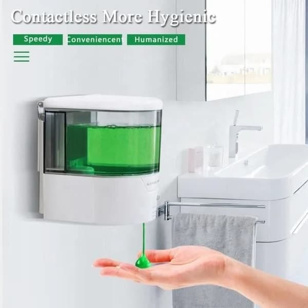 Automatisk Tvåldispenser 600ml, IR-sensor, Boosterpump, ABS, Stöldskyddslås, för Kök