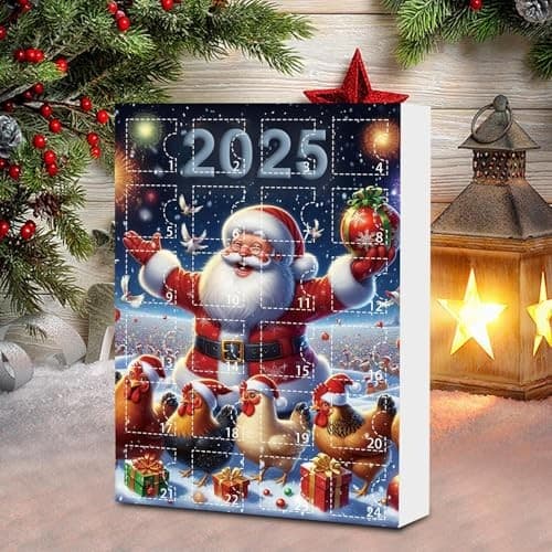 Julekalender 24-dagers adventskalender med dyreanheng, stil H