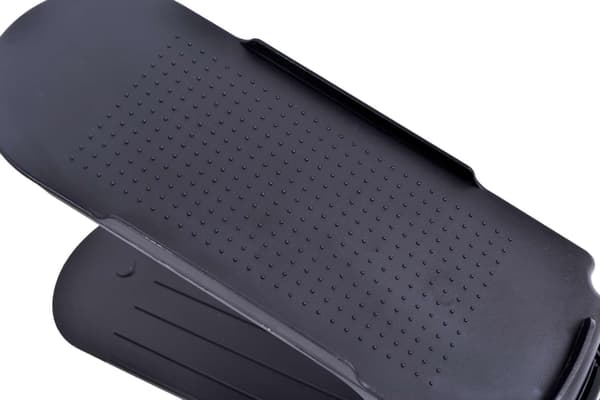 Skoorganisator, sort, justerbar 2-lags, skridsikker, PP-plast, til lave sko