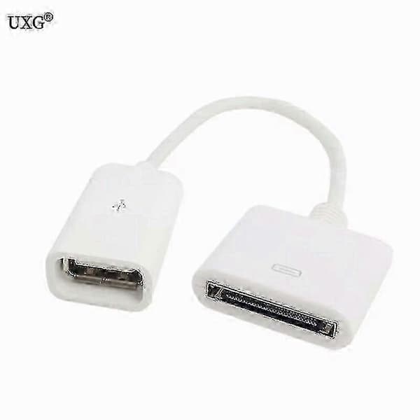 10cm Docking 30-polet Hun til USB 2.0 Hun Dataopladning Kort Kabel Dock 30p Sort &