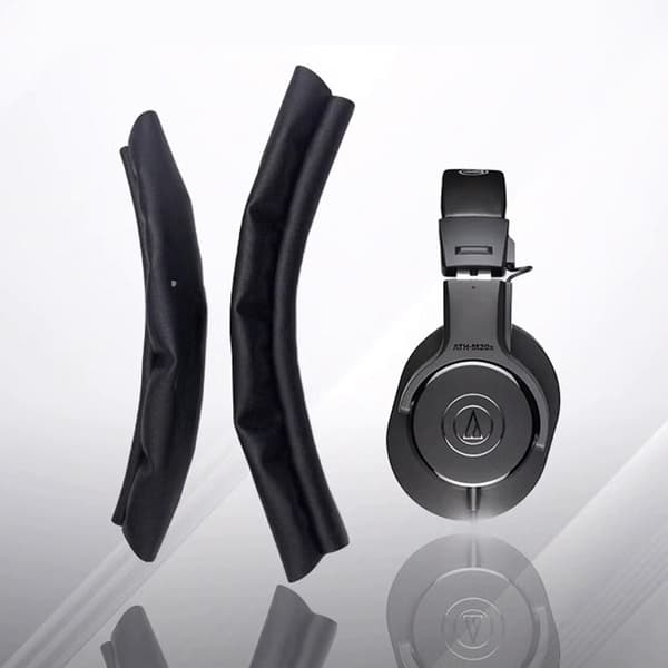Hovedbåndspude til Audio-Technica ATH-M20X M30 M40 M50X, sort, blød neopren