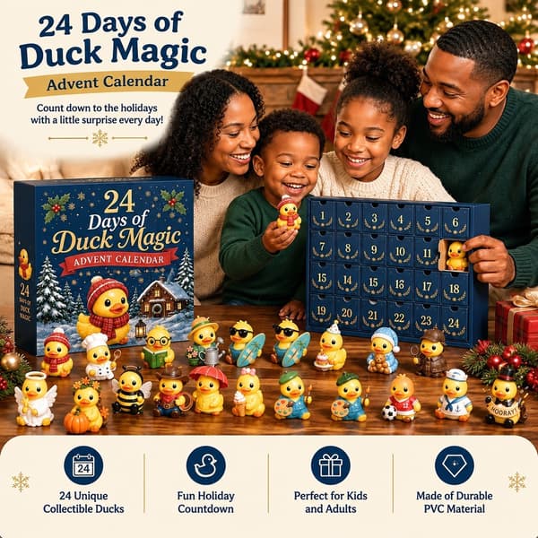 24 dager andemagi julekalender, samleobjekt andeoverraskelse blindboks, PVC PVC 3D