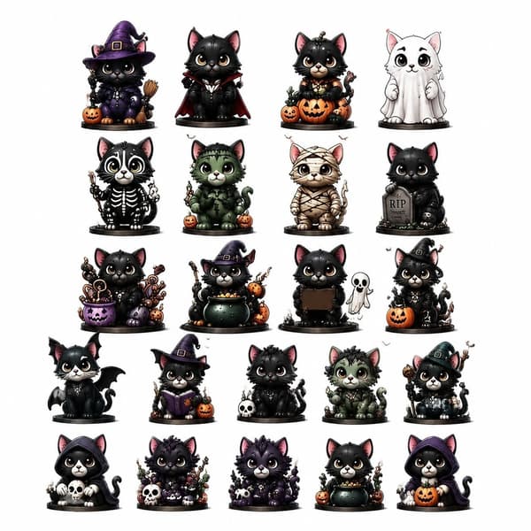 Akryl Halloween Julekalender, A1 Stil, Ny 2026, Nedtælling til Helligdag