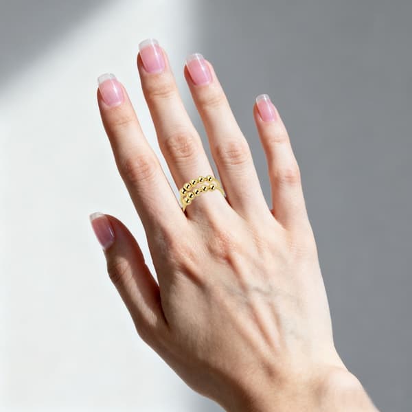 Justerbar stressring, kobbergull, 17 mm, Fidget Spinner-ring for angst