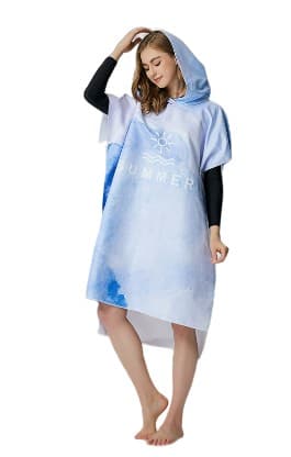 Hurtigtørkende strandhåndkle, Tie Dye Blå, Sandavvisende, Lett og Bærbart