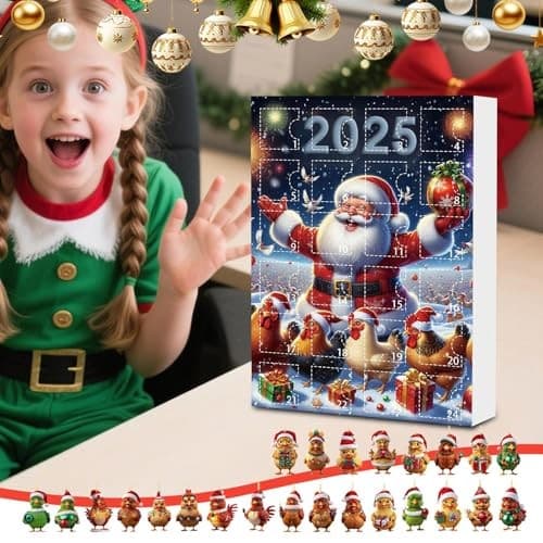 Julekalender 24-dagers adventskalender med dyreanheng, stil H