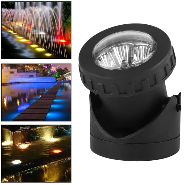 18LED Solar Trippelhuvud Utomhus Trädgård Landskap Spot Light, Undervattens, Vit