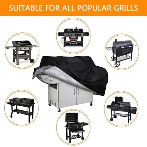 BBQ-overtræk, vandtæt, støvtæt, regntæt, 100x80x66 cm, sort