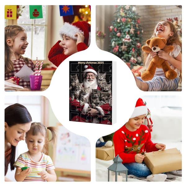 Kattpynt Julekalender, 24-dagers nedtelling, Akryl, Modell D