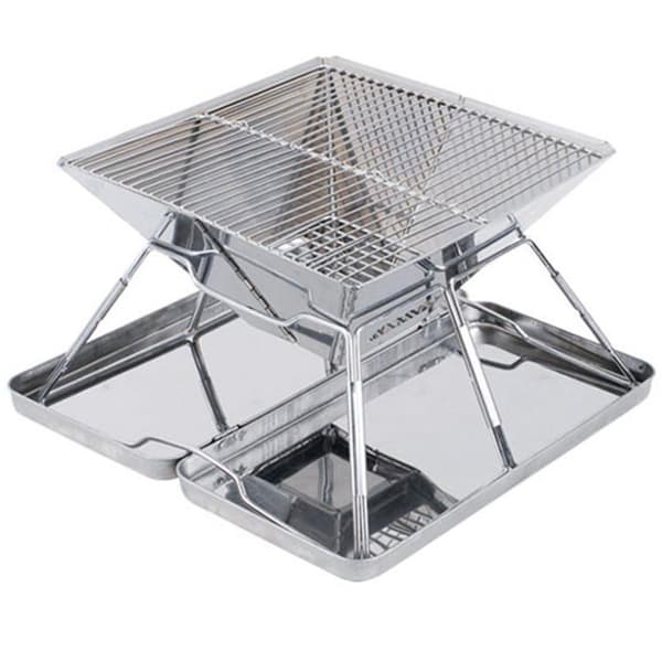 Sammenleggbar kullgrill, håndveskedesign, for camping, piknik og fest