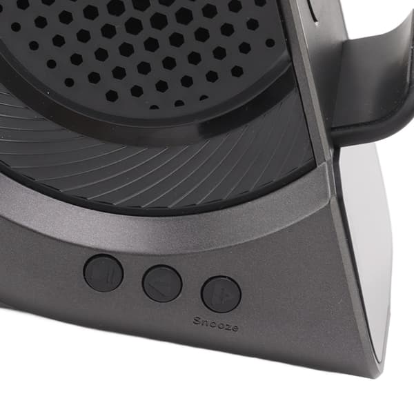 3-i-1 Bluetooth-högtalare Väckarklocka med Trådlös Laddning, 10W, PC ABS, Grå, för Sängbord