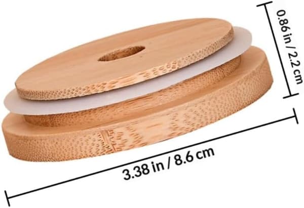 2-pack breda murarburkslock med sugrörsflasklock för 70 mm och 86 mm burkar, köksförvaring och dryckesbehållare