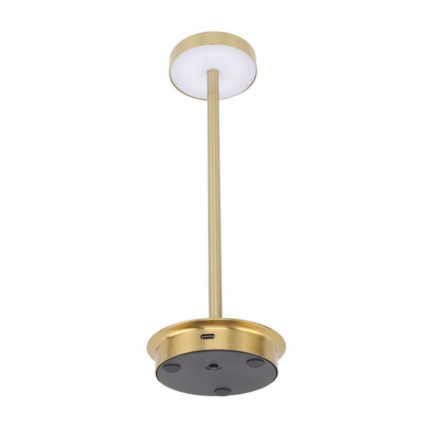 Oppladbar LED-bordlampe, gull, 2000mAh trådløs, USB C, 3 moduser dimbar, bærbar nattbordslampe