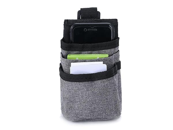 Bilorganizer med lommer, sort, 3 rum, telefon- og brilleholder, udluftningsmontering