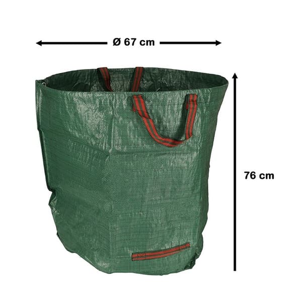 Haveaffaldsbeholder, 270L, Sammenklappelig, Kraftig, Mørkegrøn