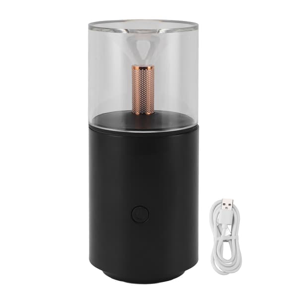 Bil Eterisk Olje Diffuser, Mini USB Aromaterapi Luftfukter, Stearinlys, Bærbar for Bil Hjem Kontor, Svart