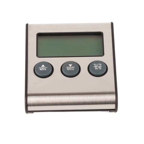 Digitalt mattermometer med sonde, LCD-skjerm, ℃/℉, timer for BBQ kjøttgrilling