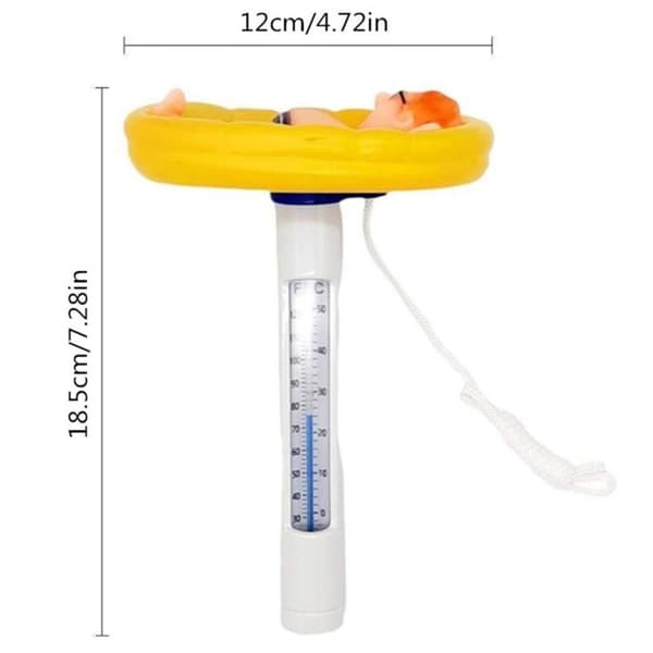 Tegneserie flydende pooltermometer, plastik, swimmingpool og badekar