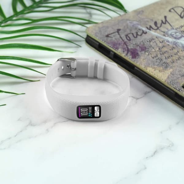 Armbånd til Garmin Vivofit 4, Sort (Stor), TPU TPE, Justerbart, Vandtæt
