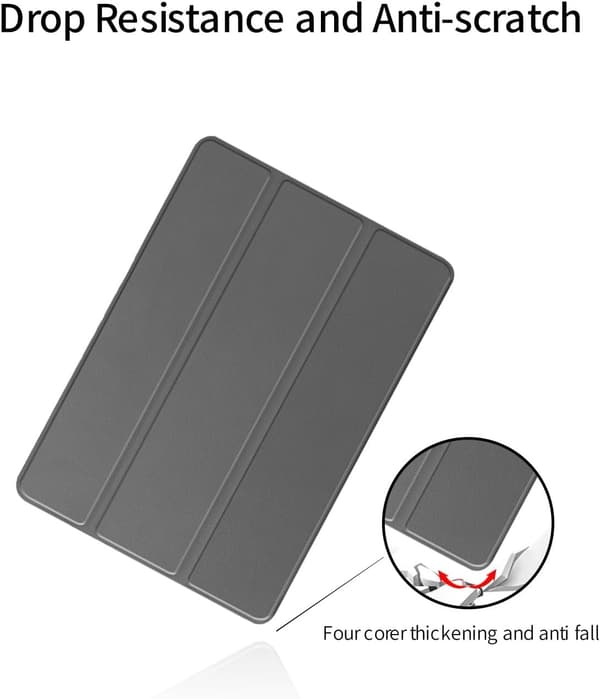 Tri-Fold Tabletetui til Xiaomi Redmi Pad 2 Pro 12.1\", Premium PU, Ridsefast, Sort