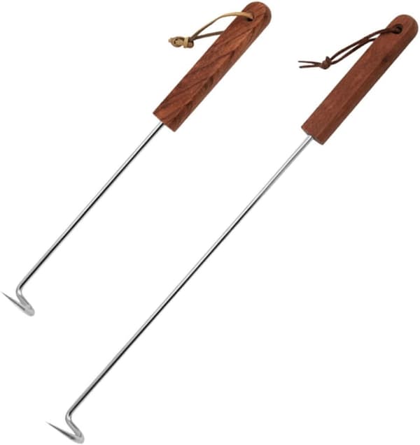 6 stk. kødgafler i rustfrit stål til grill, camping, churrasco 1pcs