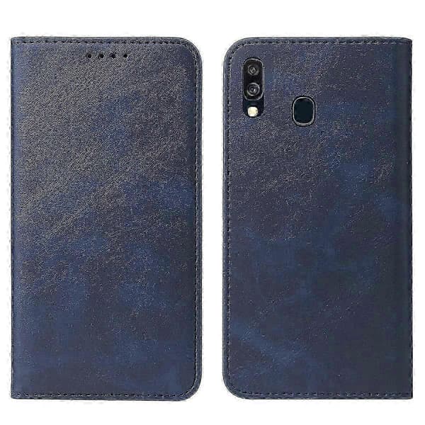 Magnetisk læder telefoncover til Samsung Galaxy A40 Blue