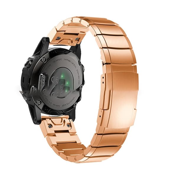 Rosa Guld Urrem til Fenix 5s/6s/7s/8 43mm, Rustfrit Stål
