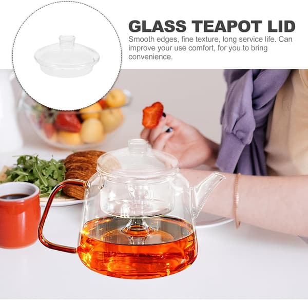 Udskiftning af låg til tekedel i glas - Robust tekandelåg i glas til brygning