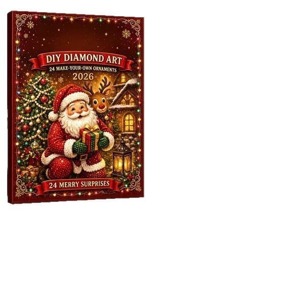 Jul 24-dages nedtællingsjulekalender Akryl DIY Diamantmaleri Ornament B