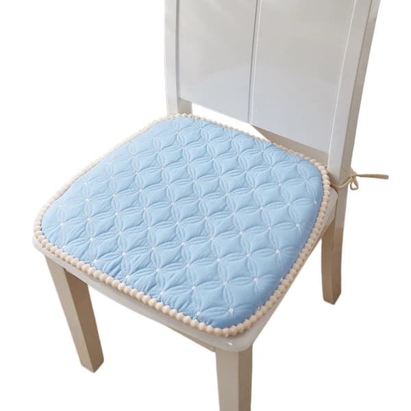 Sklisikker stolpute 45x45cm, vaskbar polyesterfiber for restauranter Circle money-sky blue