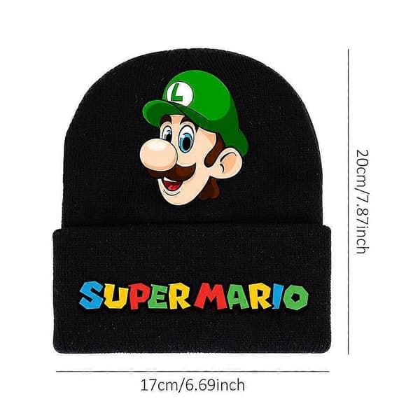 Menn Kvinner Voksen Mario Bros Tema Strikket Beanie Lue Høst Vinter Varm Stilig Caps E