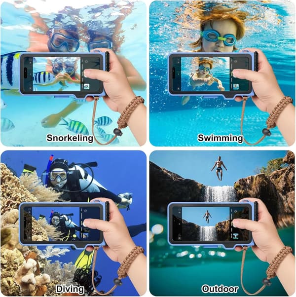 Vedenpitävä perus sukellus- ja snorkkelipuhelinkotelo yhteensopiva iPhonen kanssa