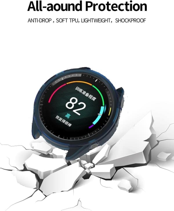 2-pakning TPU-deksel til Garmin Forerunner 955, støtsikkert hult beskyttelsesdeksel, blått